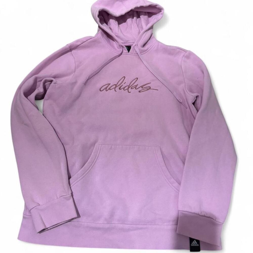 Baby Pink Adidas Athleisure Hoodie Pilates Workout Gym Streetwear Gorpcore Sz L